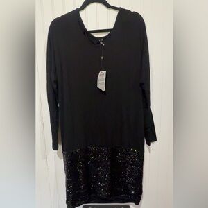 Elegant Black Long Sleeve Dress